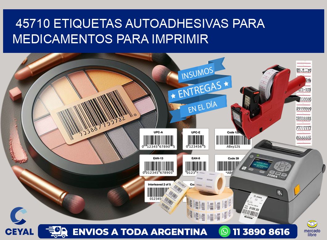 45710 Etiquetas autoadhesivas para medicamentos para imprimir