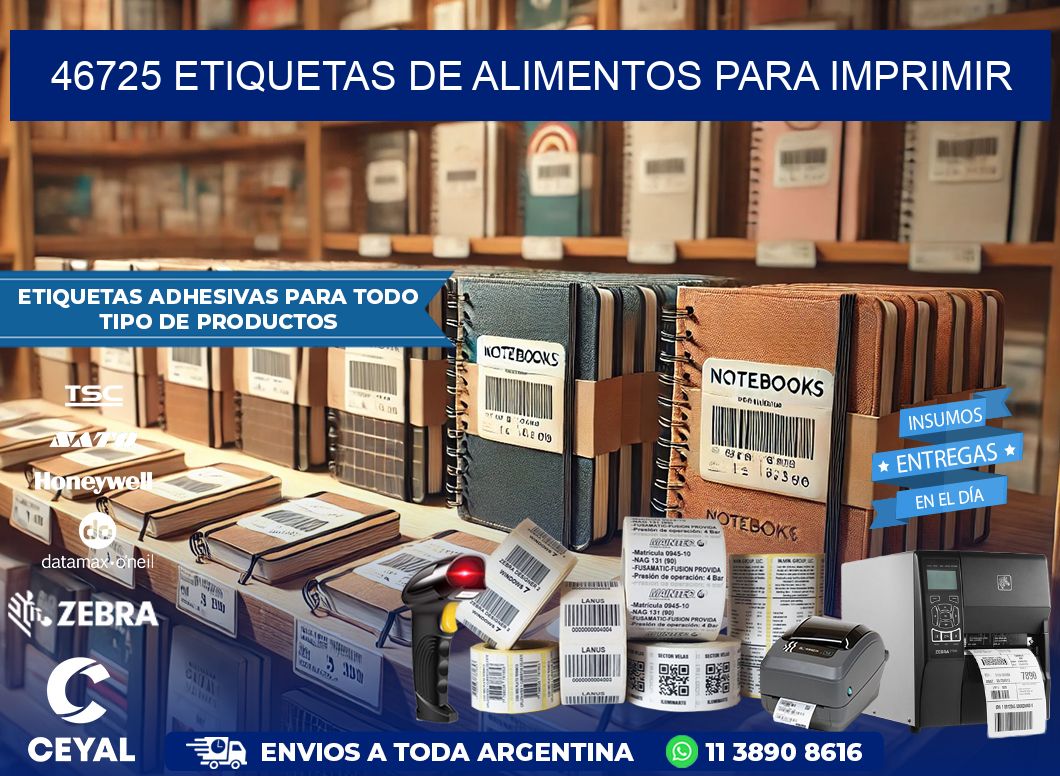 46725 Etiquetas de alimentos para imprimir
