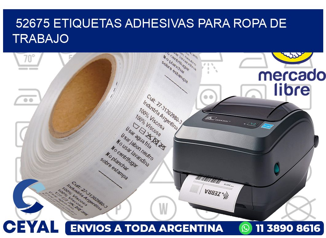 52675 Etiquetas adhesivas para ropa de trabajo
