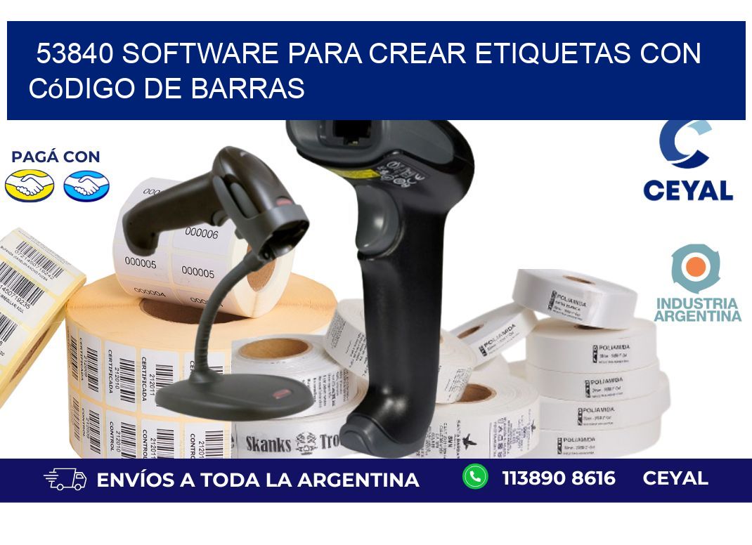 53840 Software para crear etiquetas con código de barras
