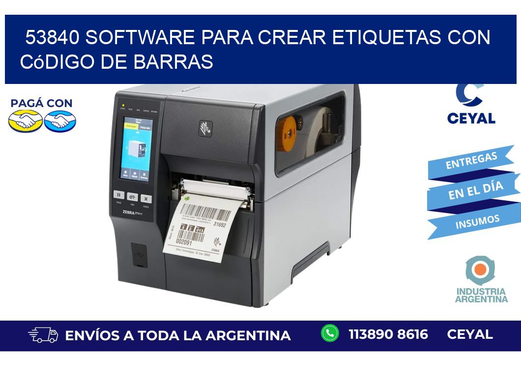 53840 Software para crear etiquetas con código de barras