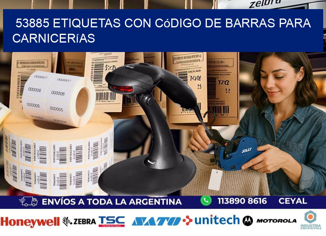 53885 etiquetas con código de barras para carnicerías
