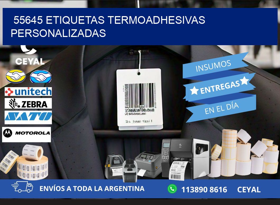 55645 Etiquetas termoadhesivas personalizadas