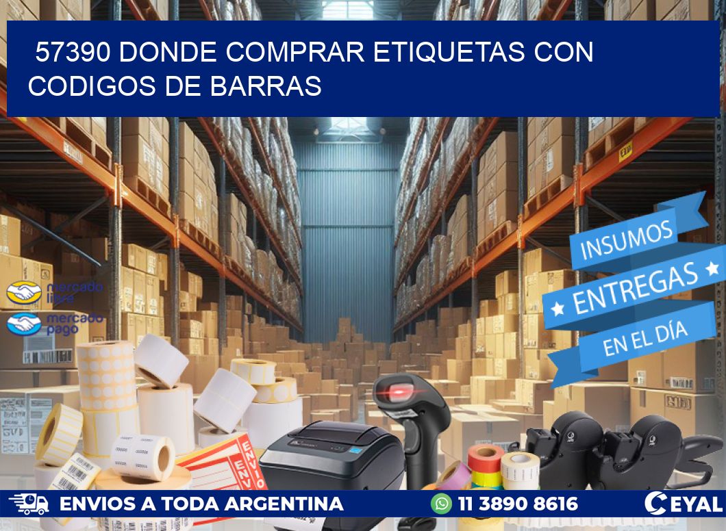 57390 Donde comprar etiquetas con codigos de barras