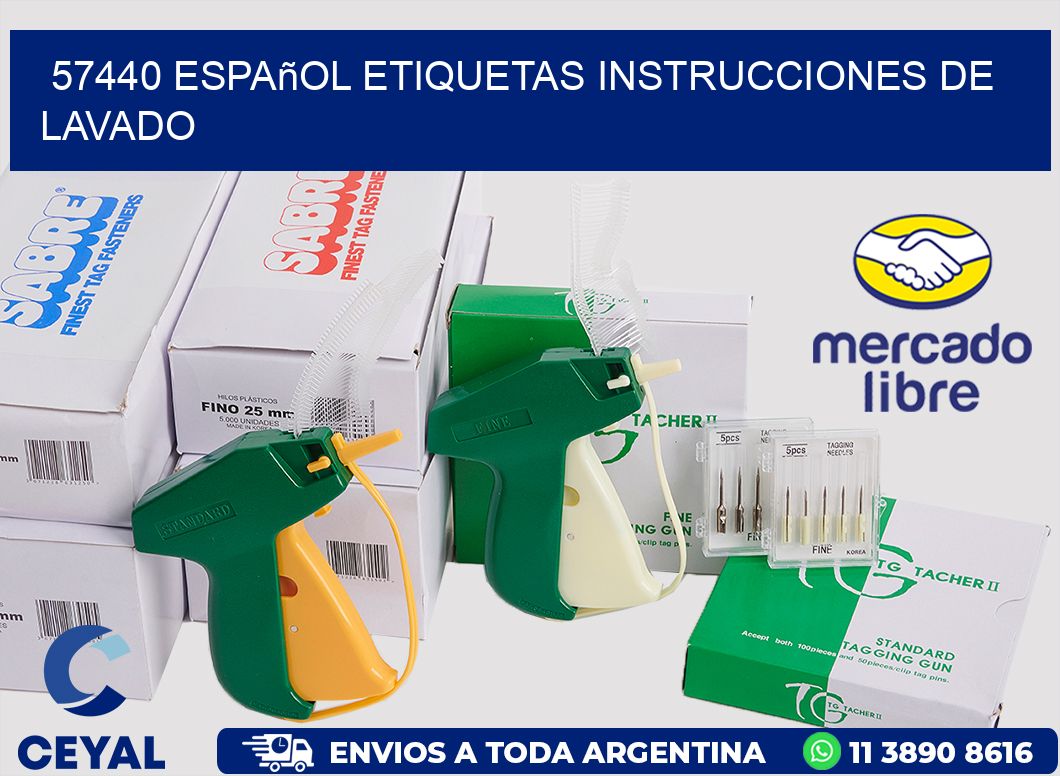 57440 español etiquetas instrucciones de lavado