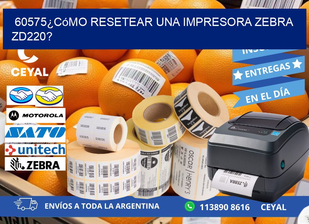 60575¿Cómo resetear una impresora Zebra ZD220?