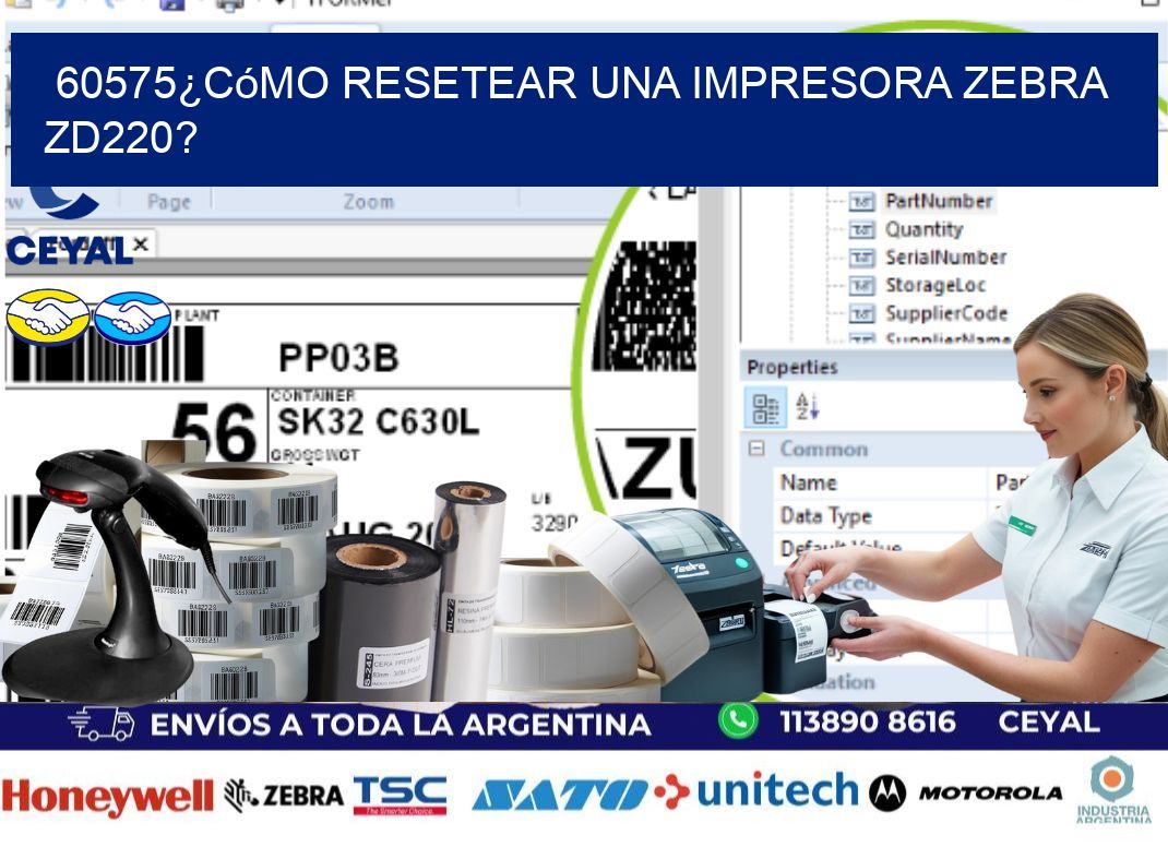 60575¿Cómo resetear una impresora Zebra ZD220?