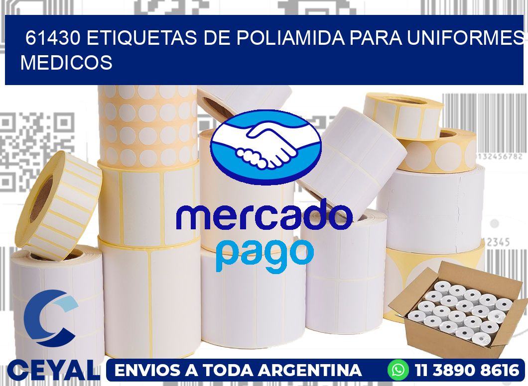 61430 Etiquetas de poliamida para uniformes medicos