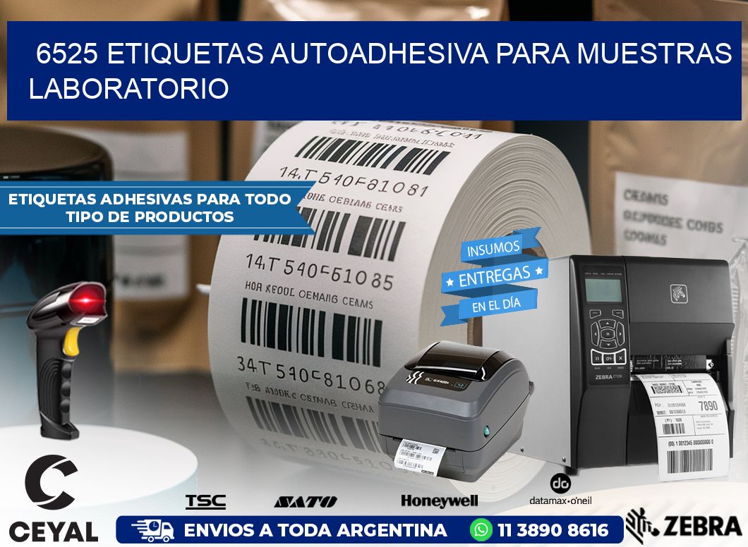 6525 etiquetas autoadhesiva para muestras laboratorio