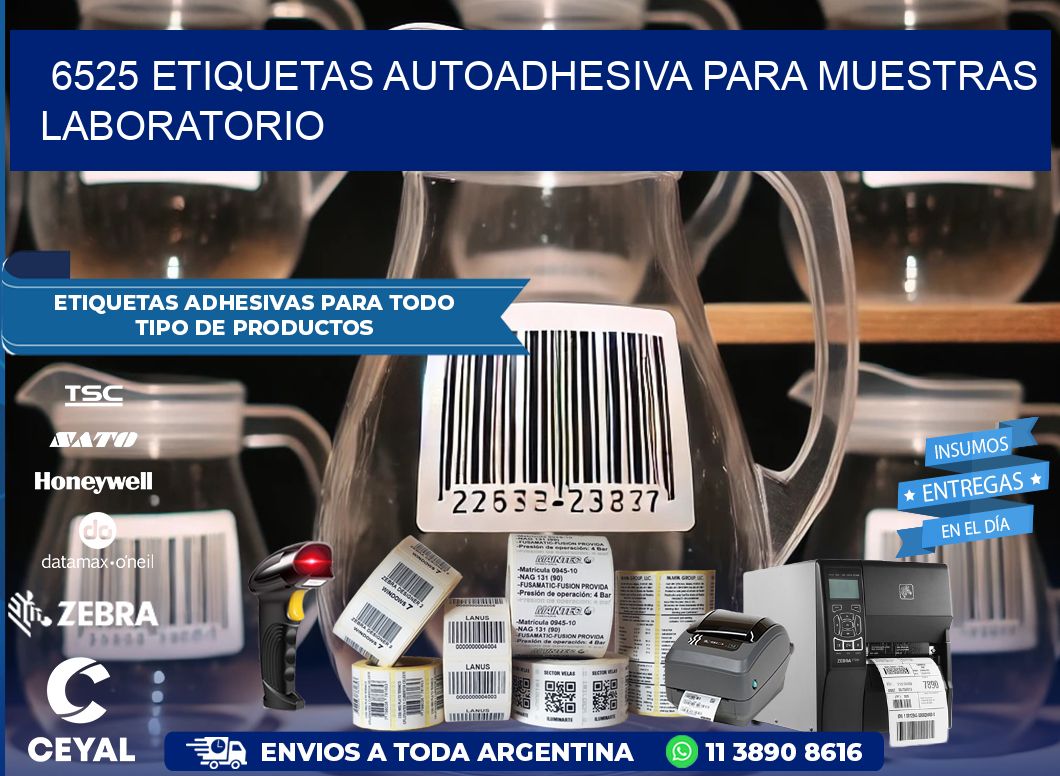 6525 etiquetas autoadhesiva para muestras laboratorio