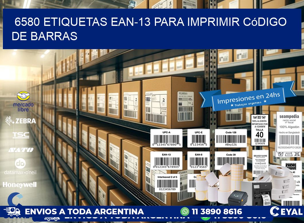 6580 etiquetas ean-13 para imprimir código  de barras