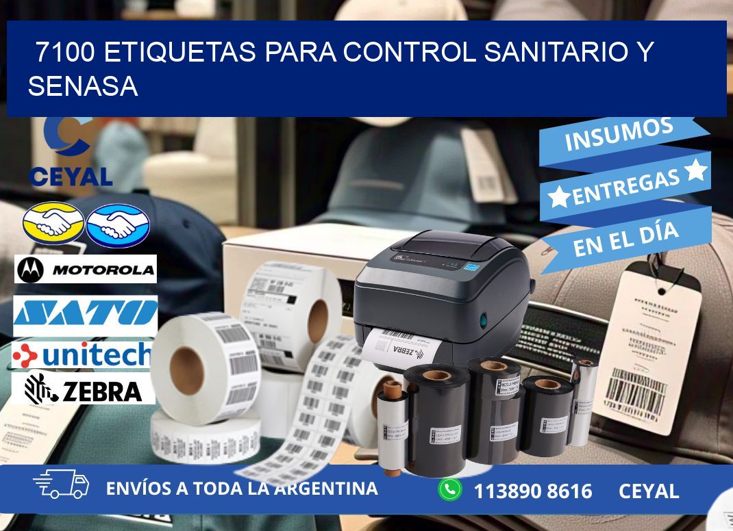 7100 etiquetas para control sanitario y SENASA