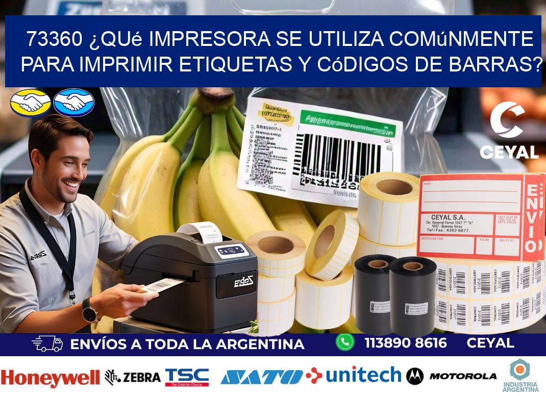 73360 ¿Qué impresora se utiliza comúnmente para imprimir etiquetas y códigos de barras?