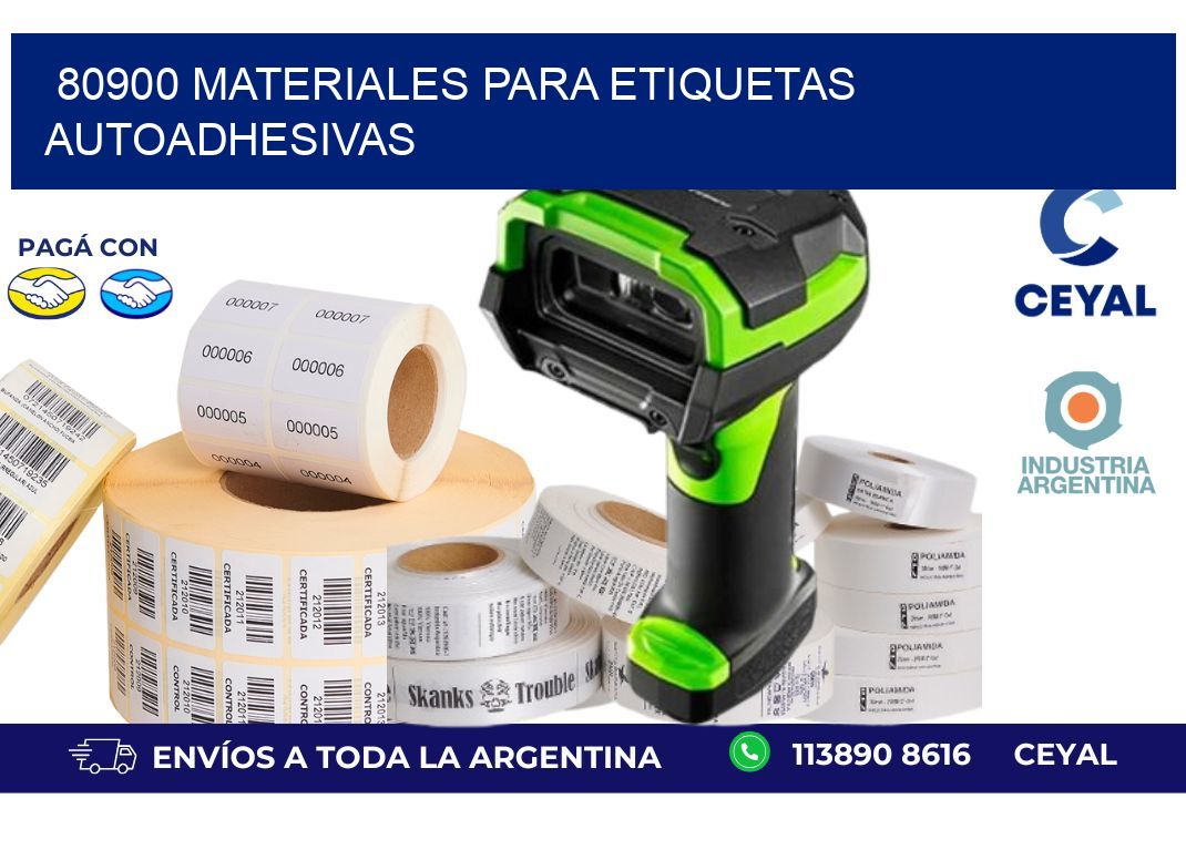 80900 materiales para etiquetas autoadhesivas