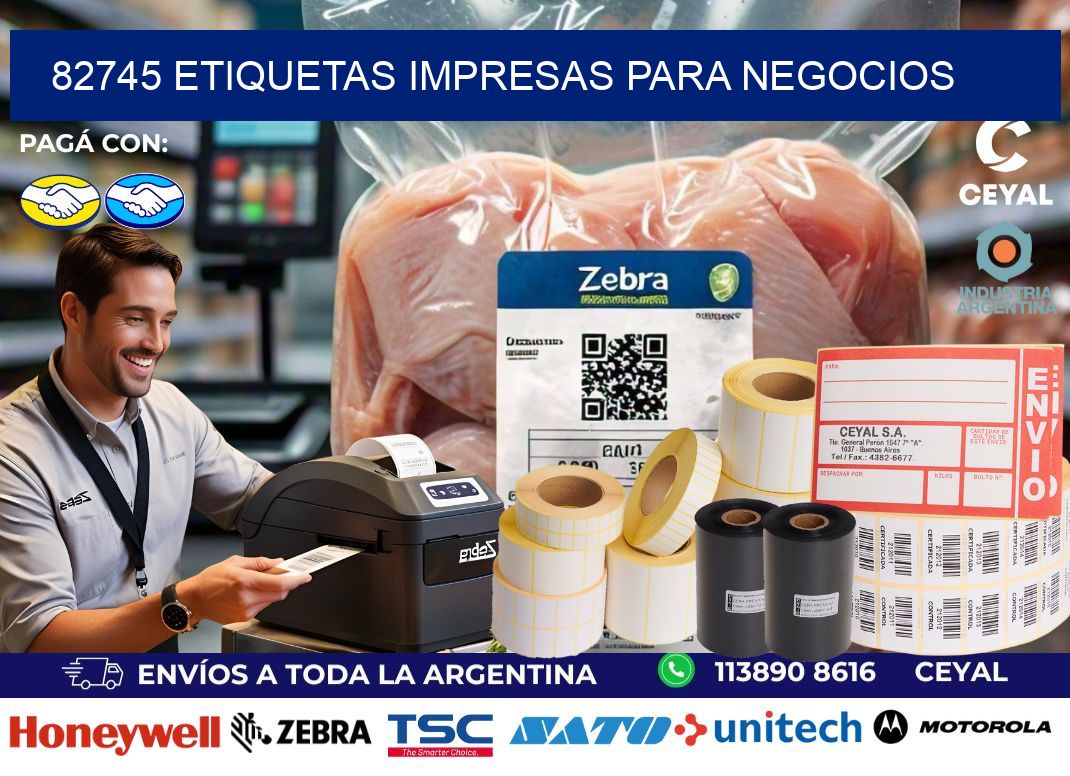 82745 etiquetas impresas para negocios