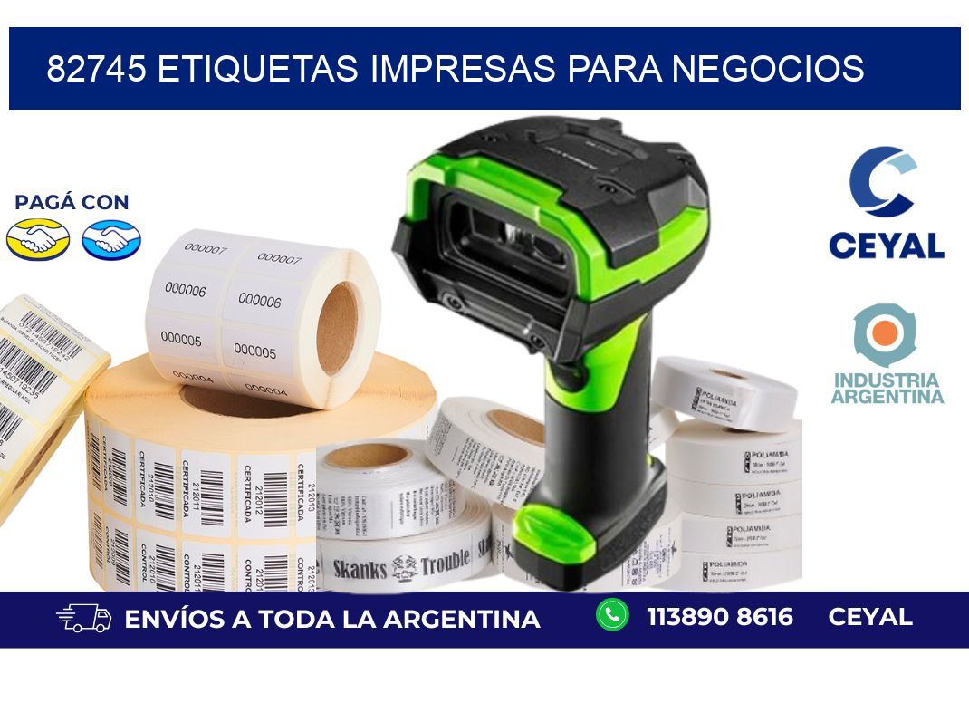 82745 etiquetas impresas para negocios