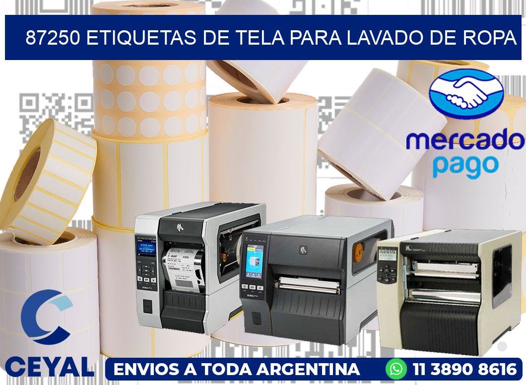 87250 Etiquetas de tela para lavado de ropa