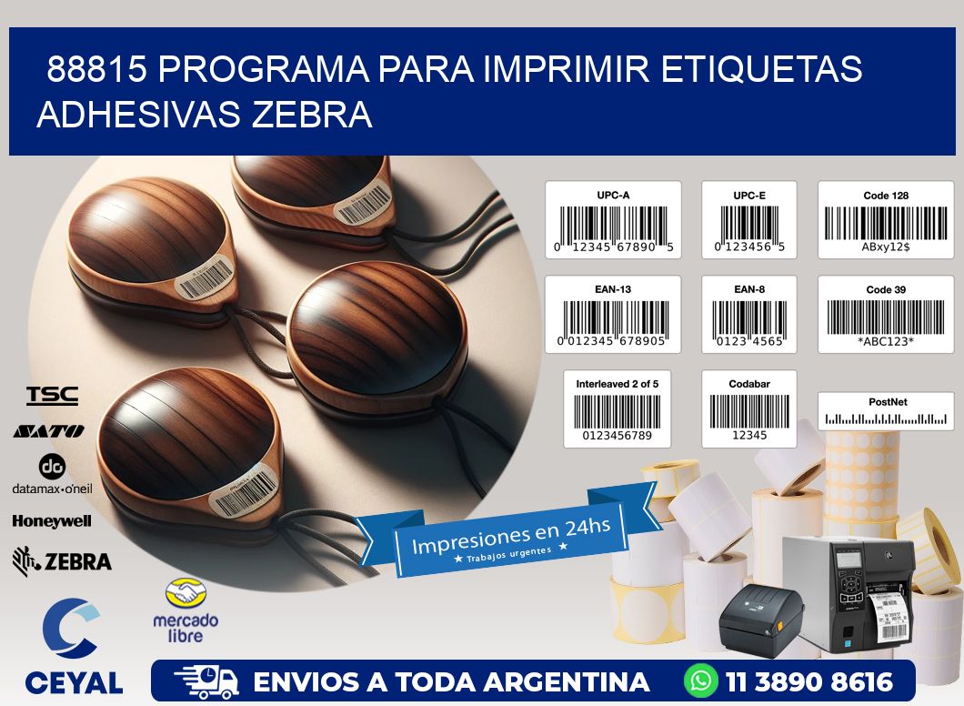 88815 Programa para imprimir etiquetas adhesivas zebra