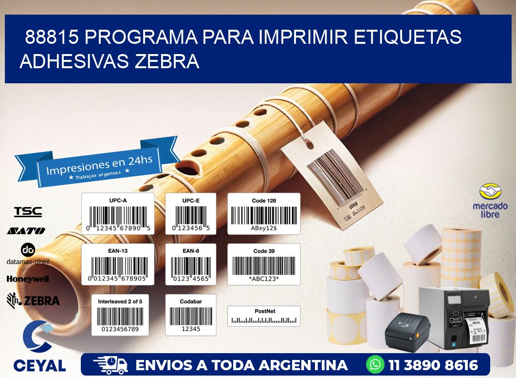 88815 Programa para imprimir etiquetas adhesivas zebra