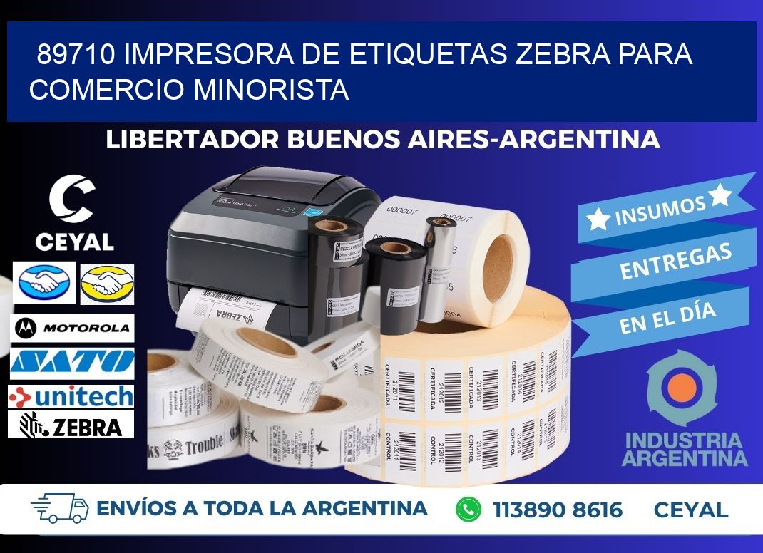 89710 impresora de etiquetas zebra para comercio minorista