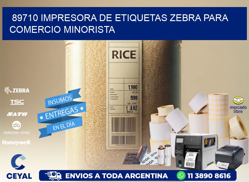 89710 impresora de etiquetas zebra para comercio minorista