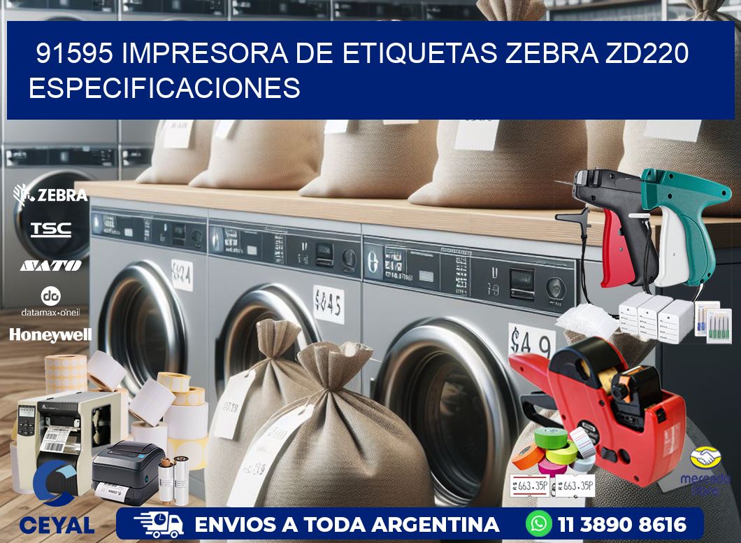 91595 impresora de etiquetas Zebra ZD220 especificaciones