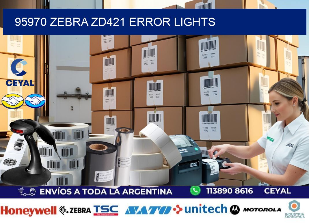95970 Zebra ZD421 error lights