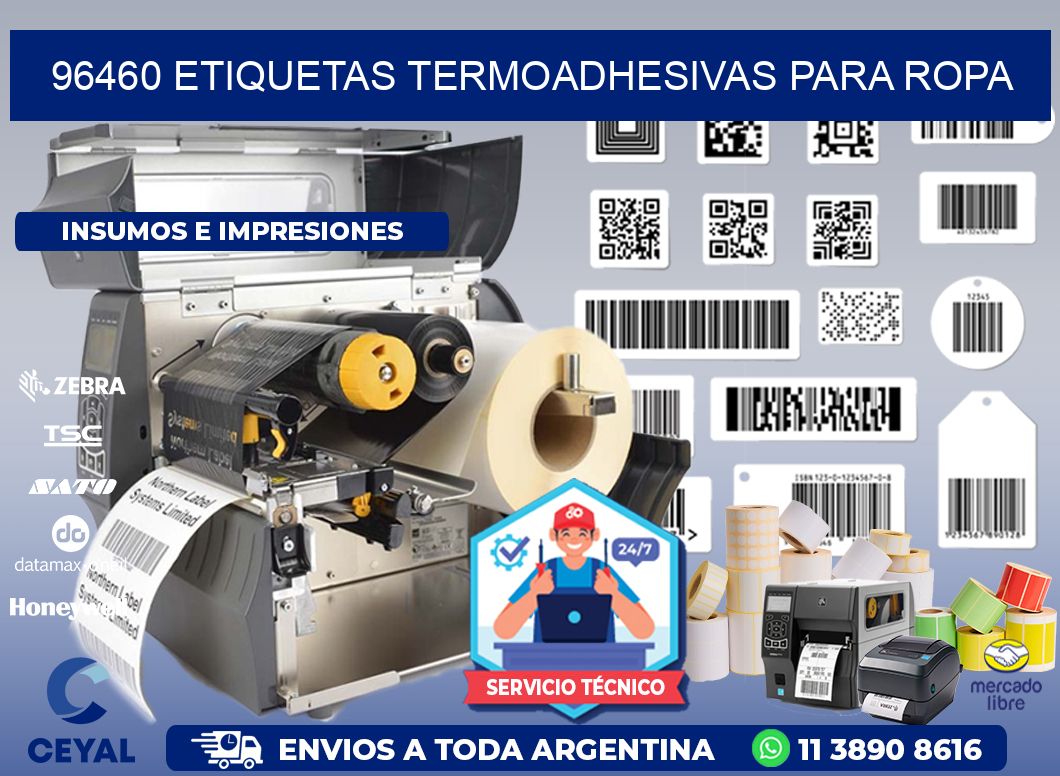 96460 Etiquetas termoadhesivas para ropa