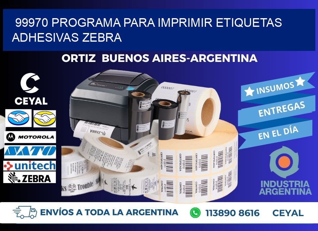 99970 Programa para imprimir etiquetas adhesivas zebra