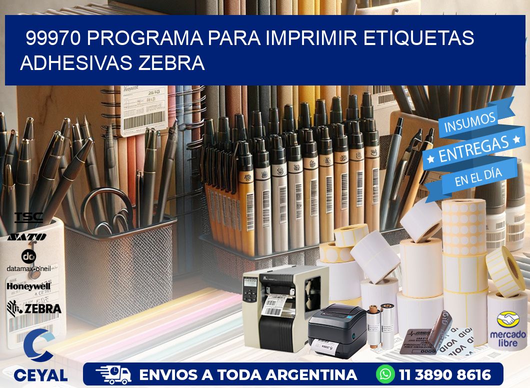 99970 Programa para imprimir etiquetas adhesivas zebra