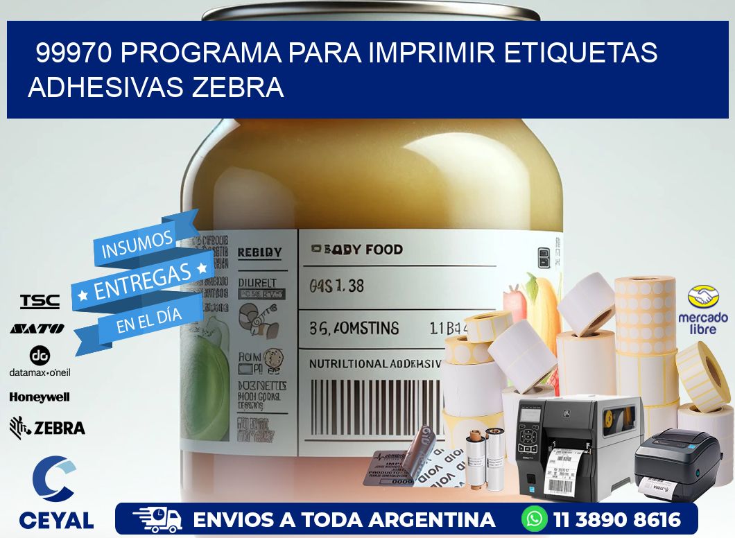99970 Programa para imprimir etiquetas adhesivas zebra