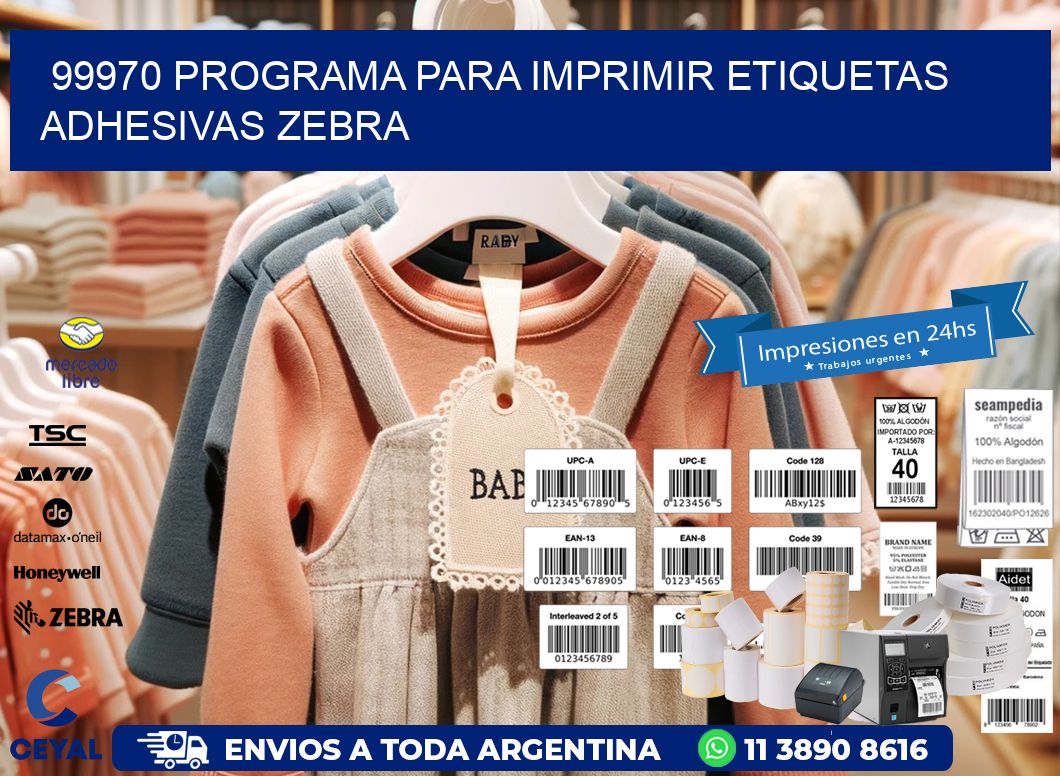99970 Programa para imprimir etiquetas adhesivas zebra