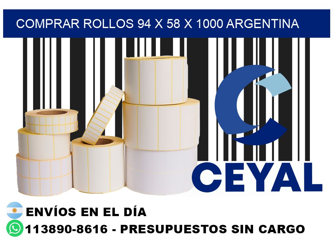 Comprar Rollos 94 x 58 x 1000 argentina