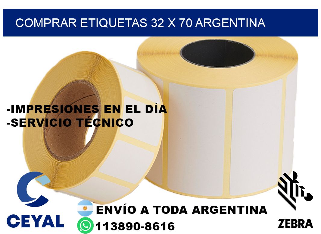 Comprar etiquetas 32 x 70 argentina