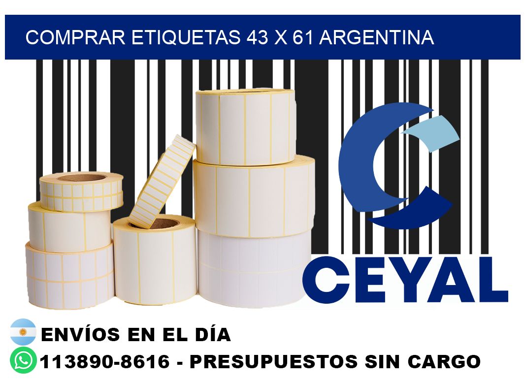 Comprar etiquetas 43 x 61 argentina
