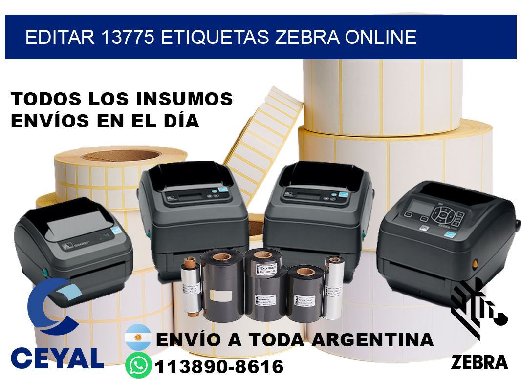 EDITAR 13775 ETIQUETAS ZEBRA ONLINE