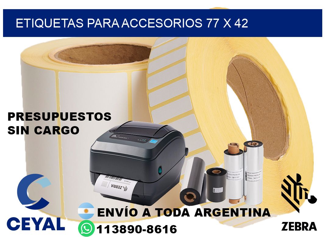 ETIQUETAS PARA ACCESORIOS 77 x 42