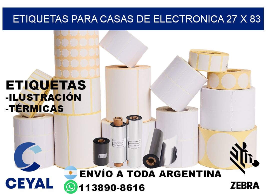 ETIQUETAS PARA CASAS DE ELECTRONICA 27 x 83