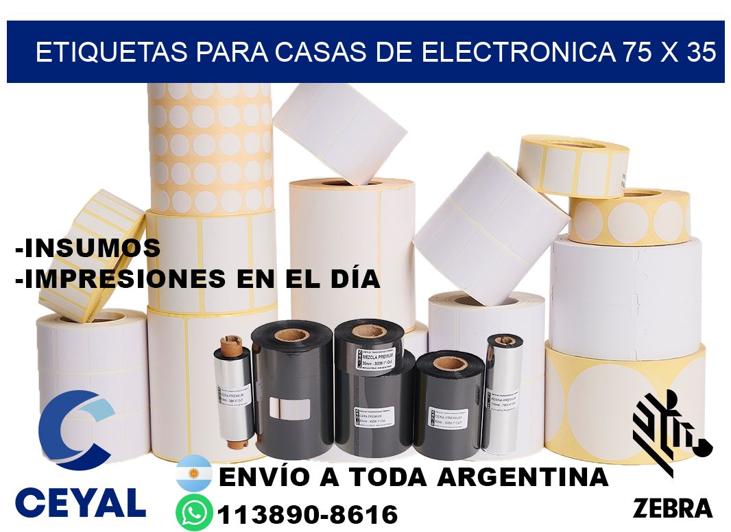 ETIQUETAS PARA CASAS DE ELECTRONICA 75 x 35
