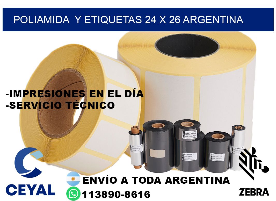 Poliamida  y etiquetas 24 x 26 argentina