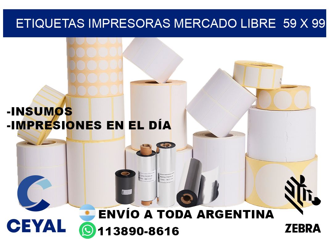 etiquetas impresoras mercado libre  59 x 99