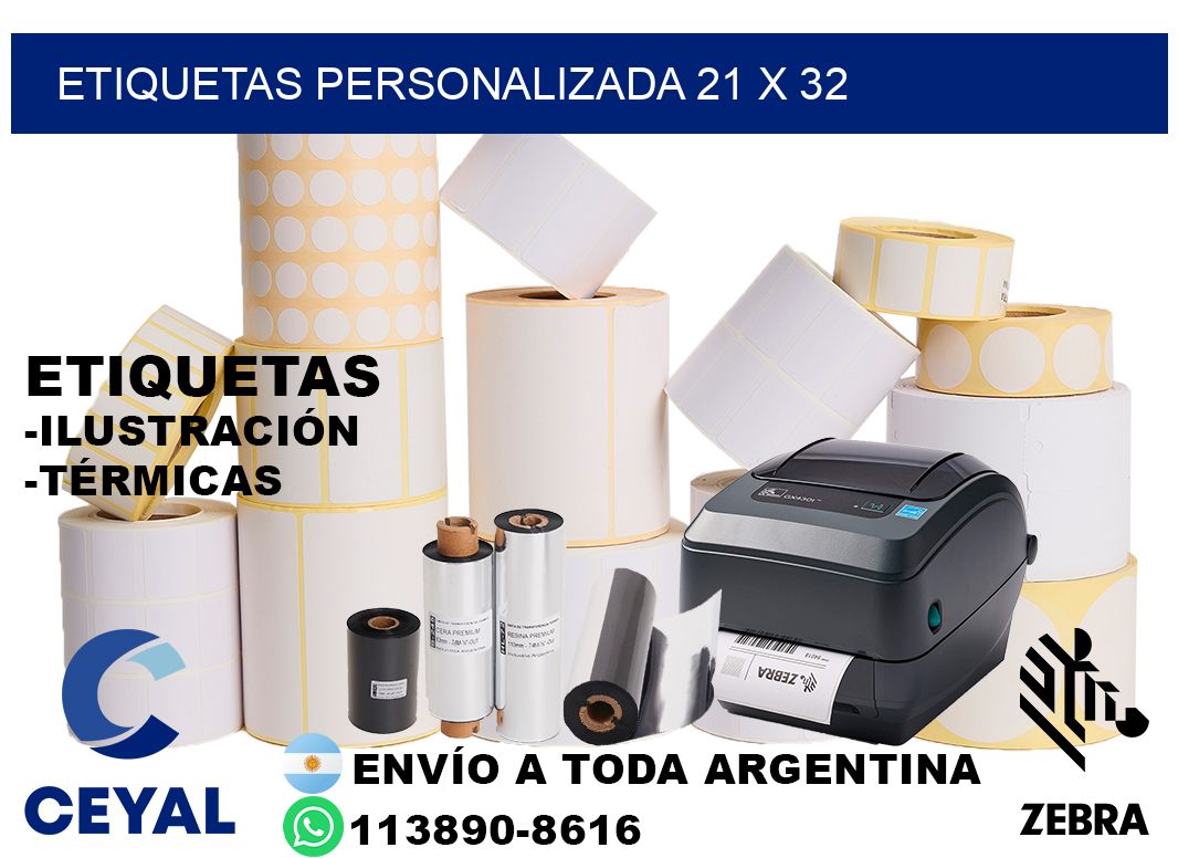 etiquetas personalizada 21 x 32