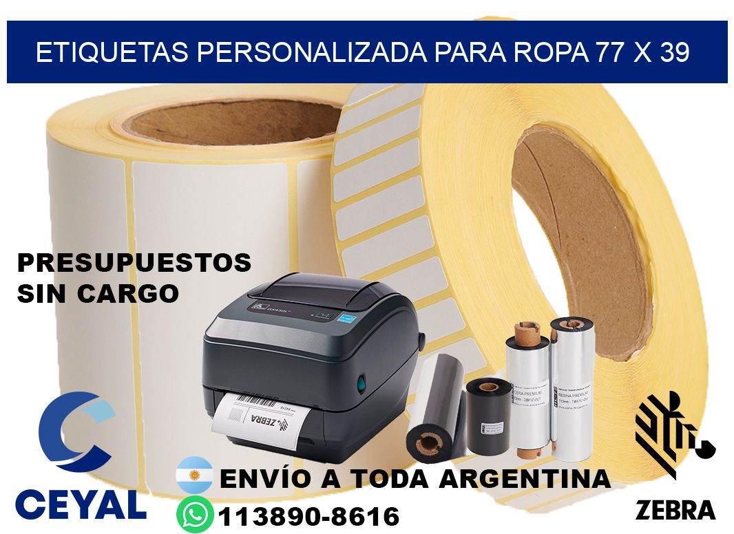 etiquetas personalizada para ropa 77 x 39