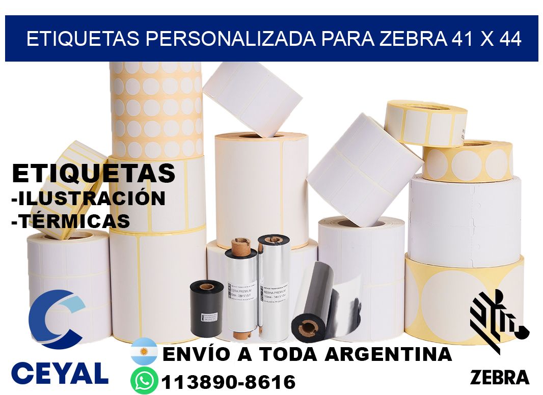 etiquetas personalizada para zebra 41 x 44