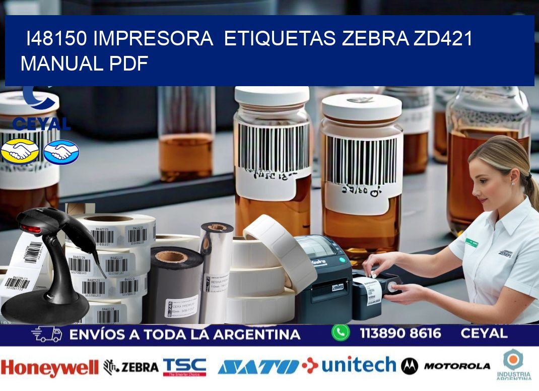 i48150 impresora  etiquetas Zebra ZD421 manual PDF
