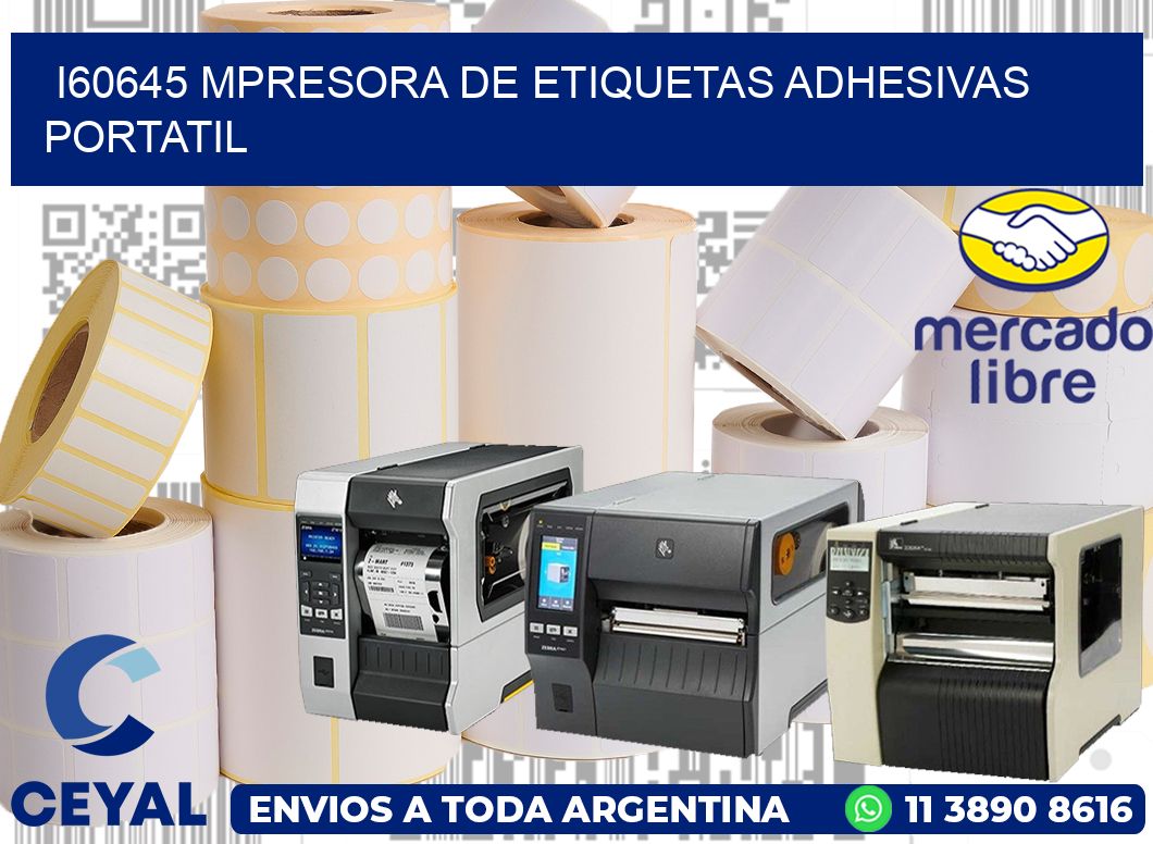 i60645 mpresora de etiquetas adhesivas portatil