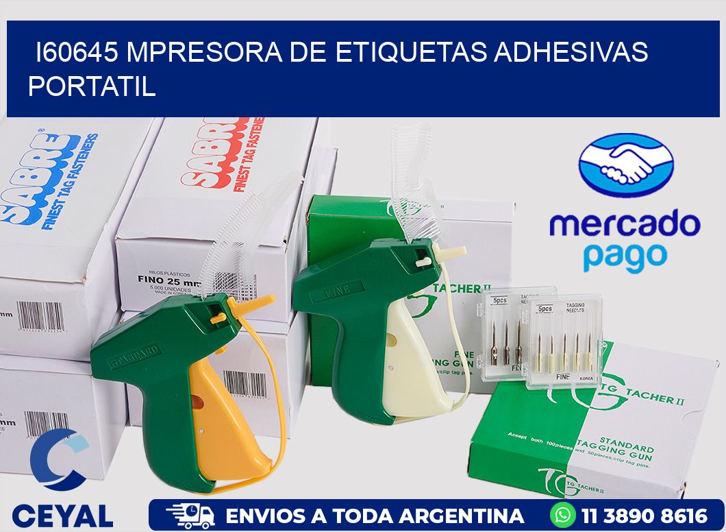 i60645 mpresora de etiquetas adhesivas portatil