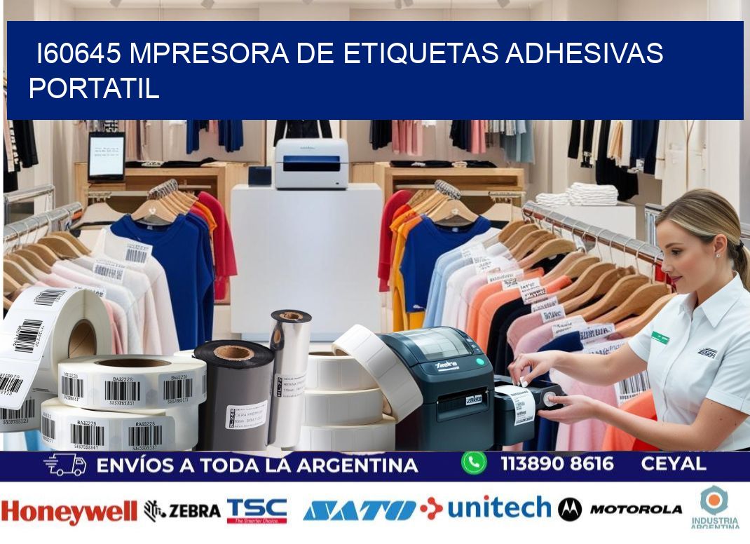 i60645 mpresora de etiquetas adhesivas portatil