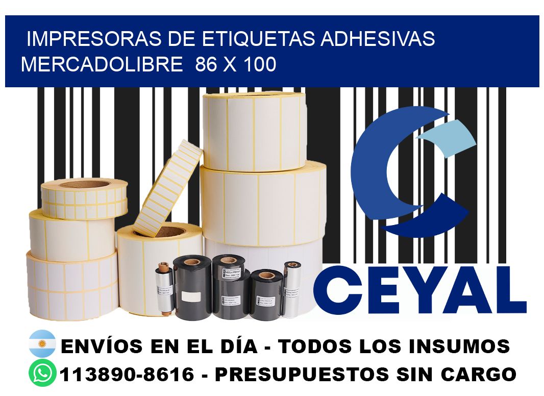 impresoras de etiquetas adhesivas mercadolibre  86 x 100