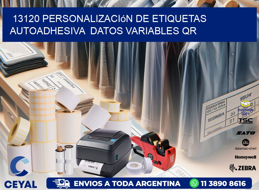 13120 Personalización de etiquetas autoadhesiva  datos variables QR